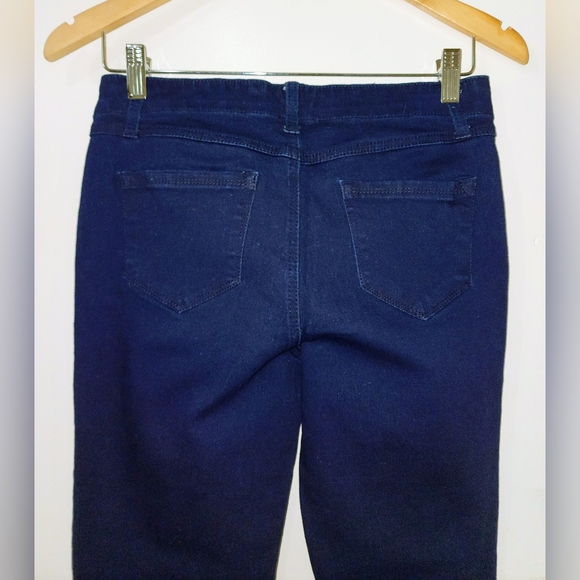 AZ Denim size8 Dark Wash Jeans w/ Sailor Type Buttons On the Sides. Zips In... - Picture 2 of 8